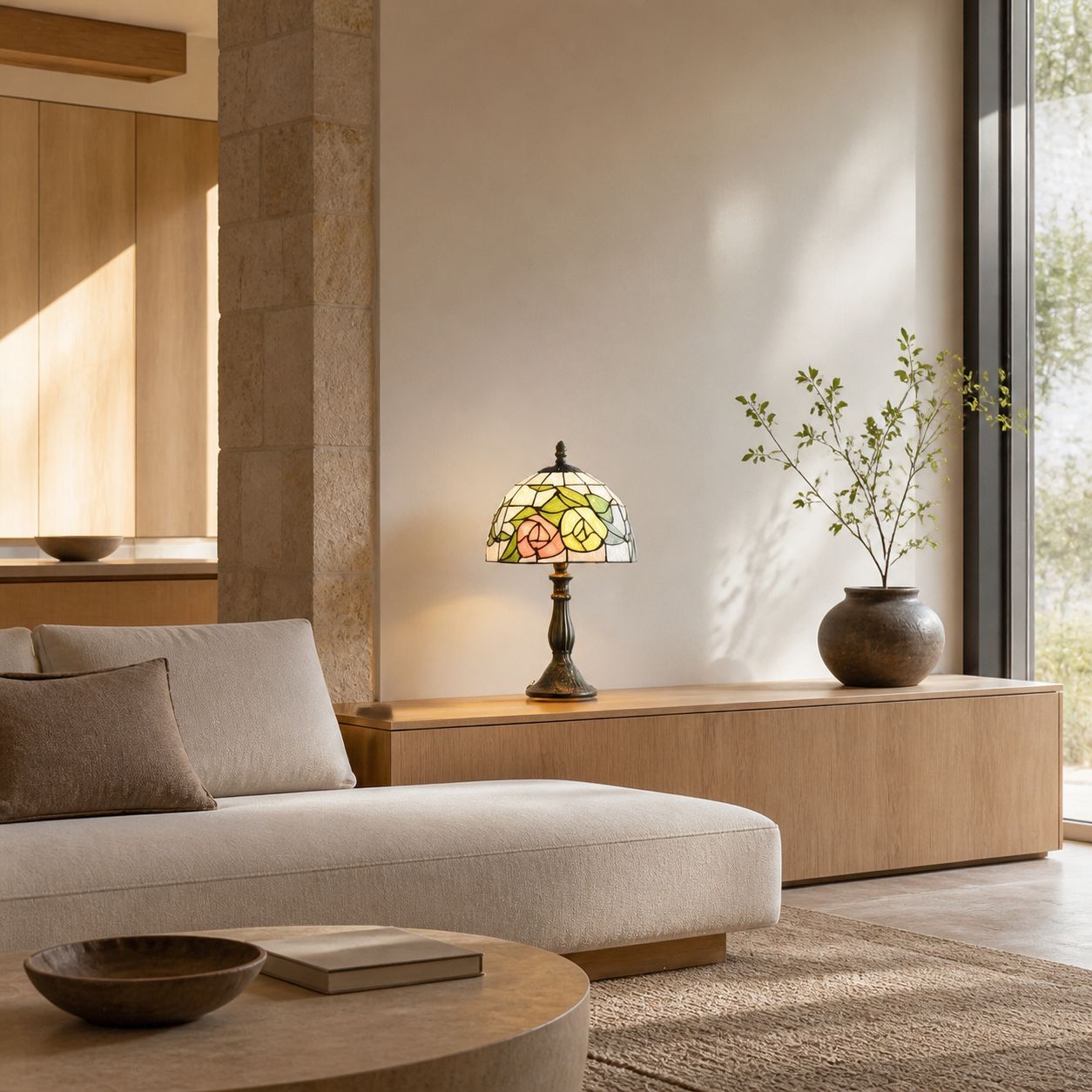TF Harken Dekorative Juwelen-Tischleuchte - Atemberaubendes Glasdesign, perfekt für Schlafzimmer oder Wohnzimmer