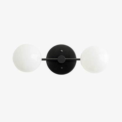 Glorica Glass Vanity Light - Modern Brass Wall Sconce for Bathroom Style