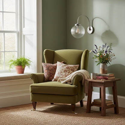 Glorica Glass Aged Brass Wall Sconce - Ribbed Glass Shade Industrial Style Lighting