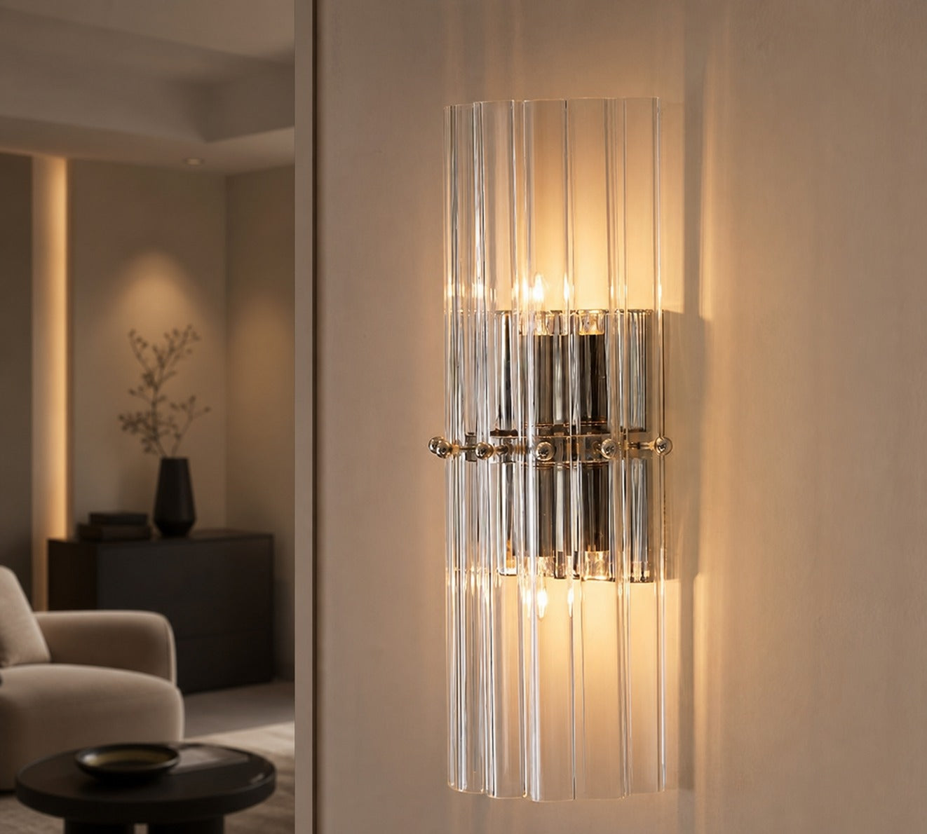 Lumora Kristall-Wandleuchte – Elegante Beleuchtung für Flur &amp; Schlafzimmer