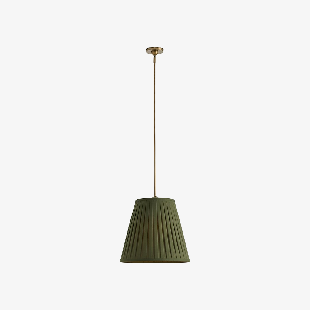 Luvora Modern Fabric Pleated Shade Pendant Lamp - Contemporary Elegant Decor Hanging Light
