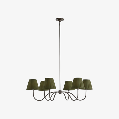 Luvora Modern Multi-Head Pleated Shade Chandelier - Stylish Fabric Ceiling Fixture