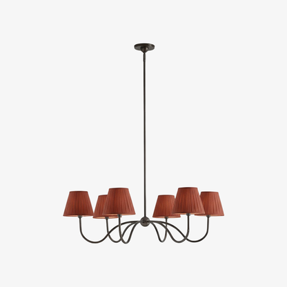 Luvora Modern Multi-Head Pleated Shade Chandelier - Stylish Fabric Ceiling Fixture