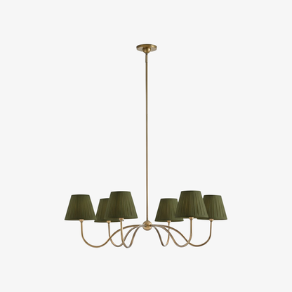 Luvora Modern Multi-Head Pleated Shade Chandelier - Stylish Fabric Ceiling Fixture