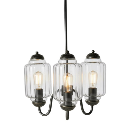 Eloise Vintage Glass Chandelier - Milk Glass Home Accent