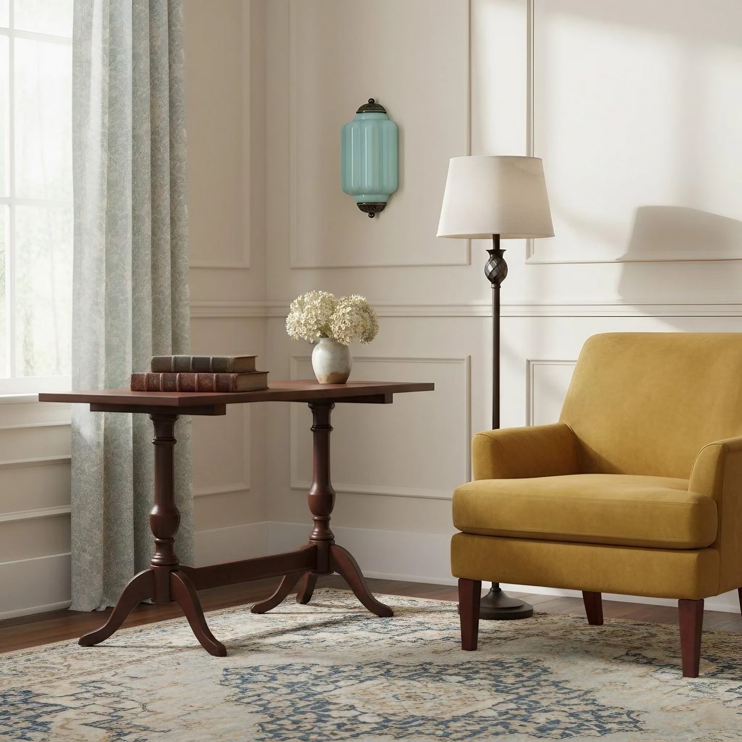 Eloise Flush Mount Wall Sconce - Retro Milk Glass Sconce