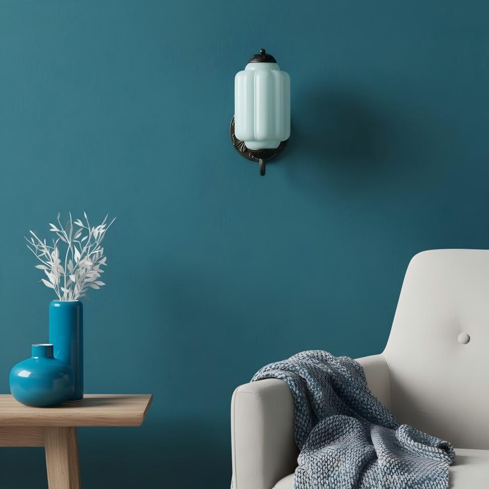 Eloise Glass Sconce - Vintage Milk Glass Wall Lamp