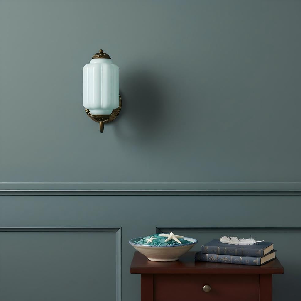 Eloise Glass Sconce - Vintage Milk Glass Wall Lamp