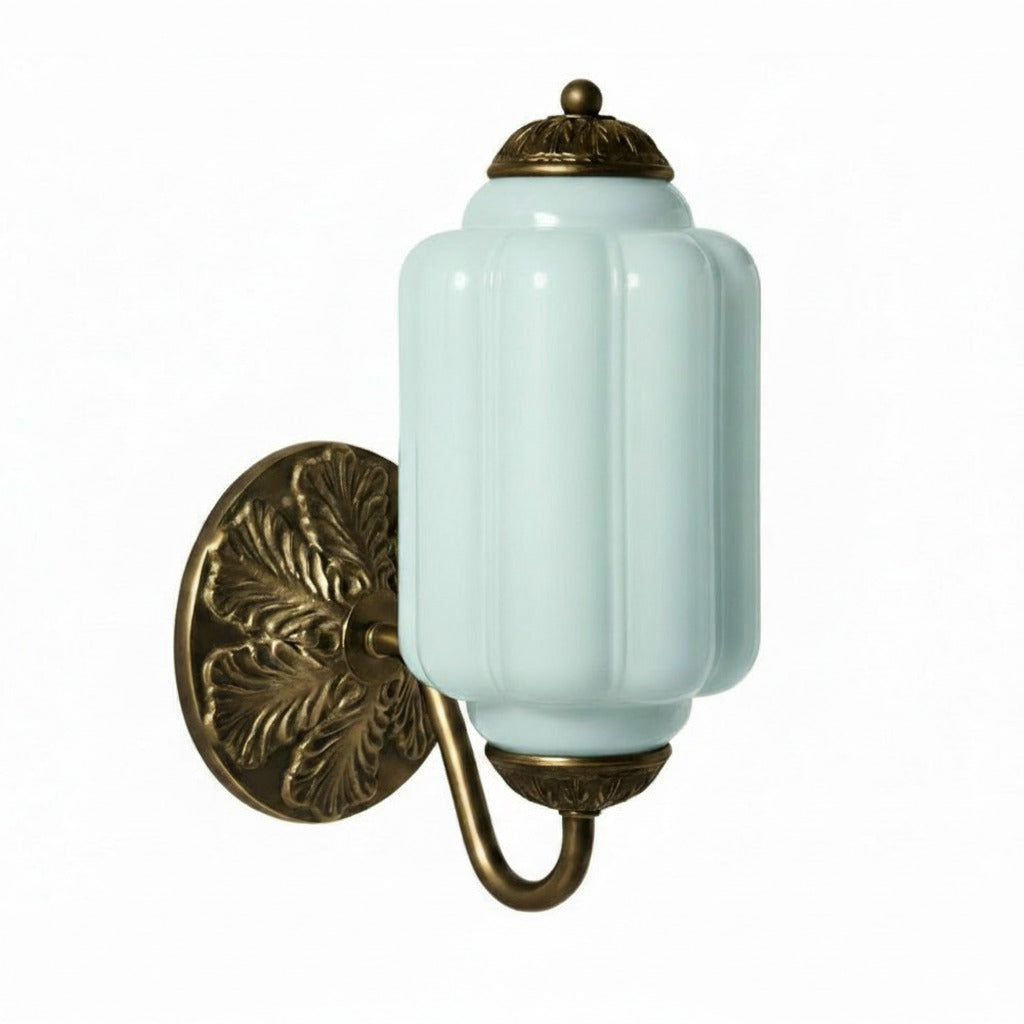 Eloise Glass Sconce - Vintage Milk Glass Wall Lamp