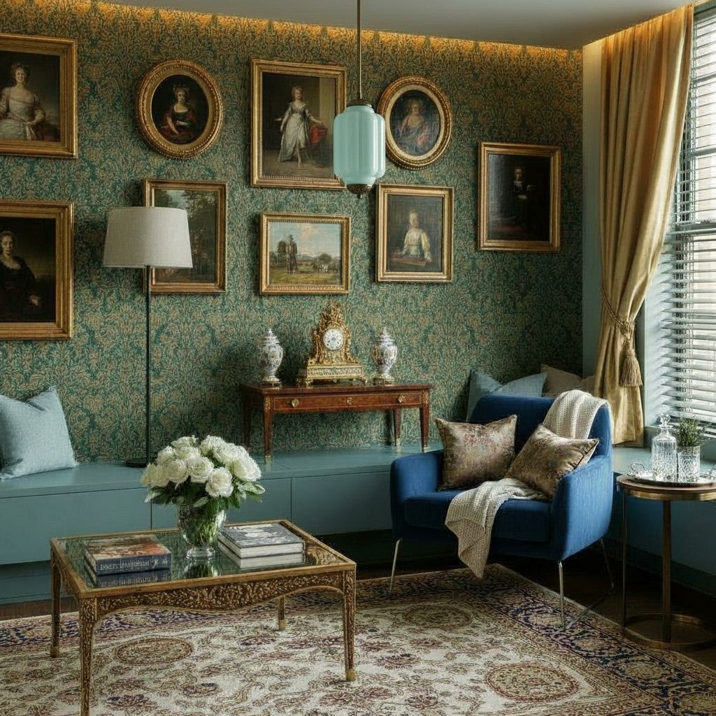 Eloise Petite Pendant Light - Vintage Milk Glass Lamp