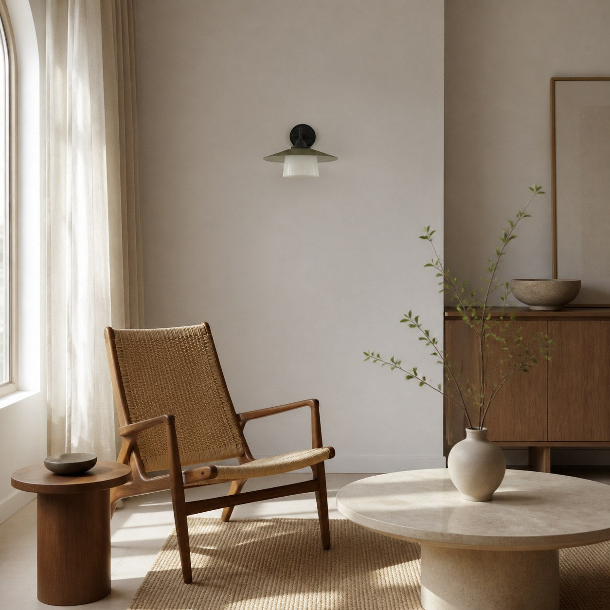 Cordax Wandleuchte im Utility-Stil – Metall und Glas für die Innen- und Außendekoration