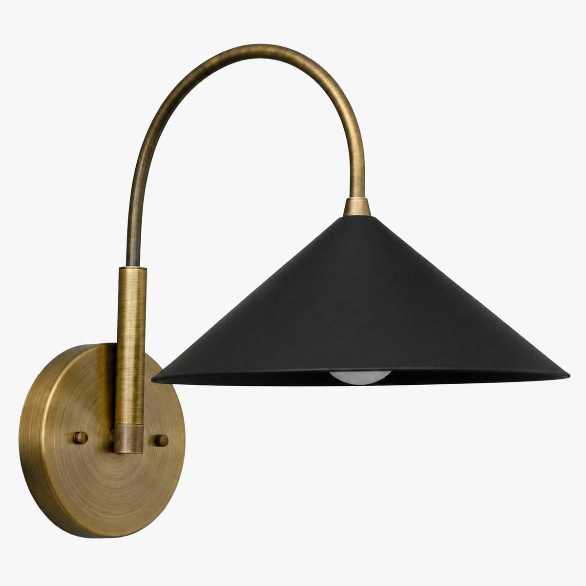 Curva Metall-Wandleuchte im Vintage-Stil – eleganter kegelförmiger Lampenschirm für Schlafzimmer