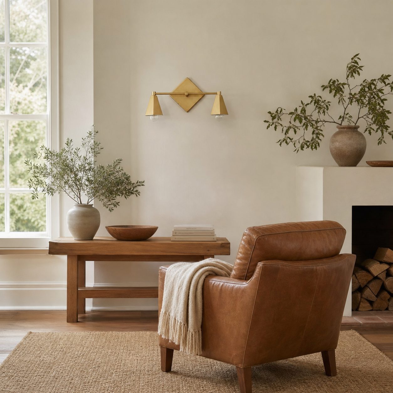 Ornato Luxe Geometrische Schminkleuchte – Art-Deco-Badezimmerbeleuchtung aus massivem Messing