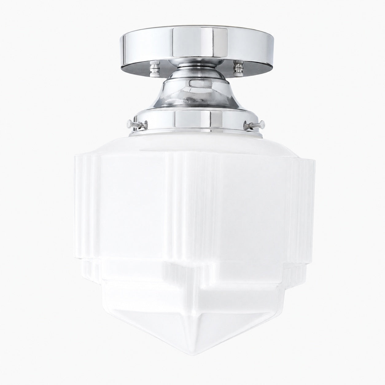 Geotower Glas Art Deco Deckenleuchte - Glasleuchte - Elegante Wohnbeleuchtung