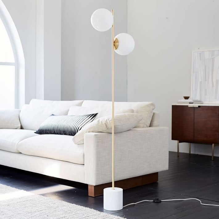 Brina Glass Multi-Light Floor Lamp - Modern Standing Light with Elegance