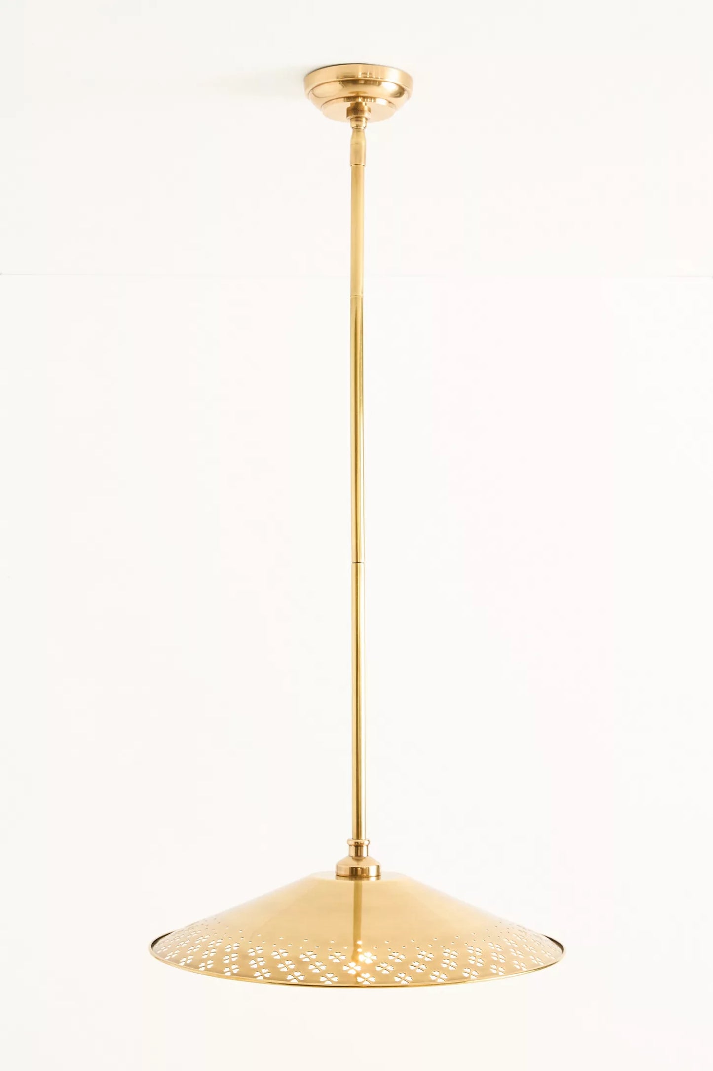 Auriglow Clover Cutout Pendant – Modern Enameled Brass Hanging Light for Dining, Kitchen, or Hallway