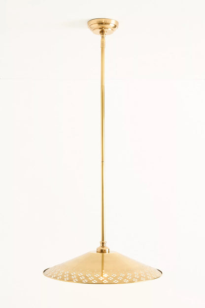 Auriglow Clover Cutout Pendant – Modern Enameled Brass Hanging Light for Dining, Kitchen, or Hallway