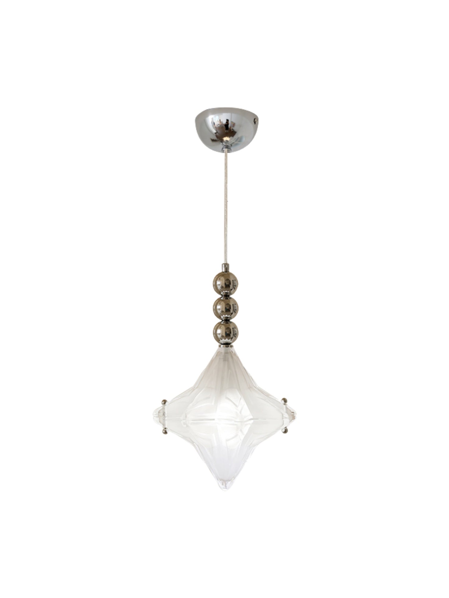 Art Deco Astris Elara Star Pendant Light – Frosted Glass Pendant with Geometric Style