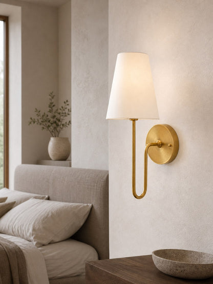 Organic Glass Scoop Wall Light – Minimalist Modern Decorative Ambient Sconce for Living Room