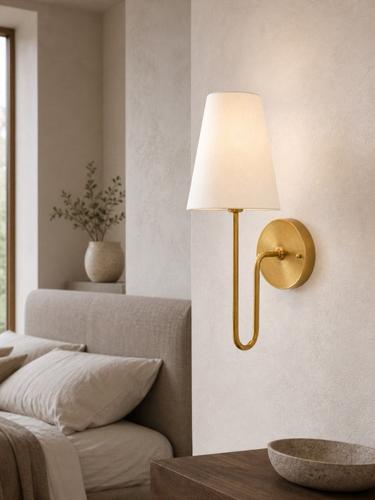 Organic Glass Scoop Wall Light – Minimalist Modern Decorative Ambient Sconce for Living Room
