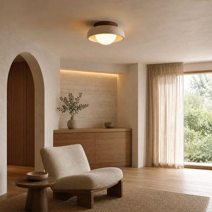 Piedra Travertine Ceiling Lamp