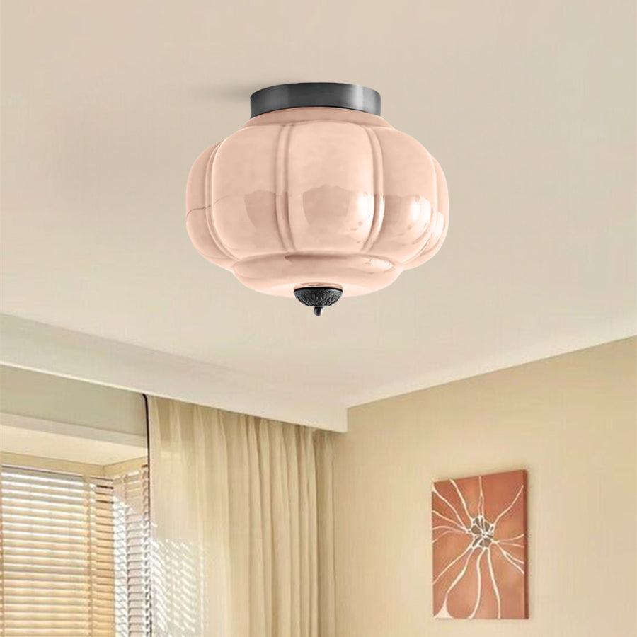 Eloise Deckenleuchte Milchglas - Unterputzmontage Deckenlampe Vintage