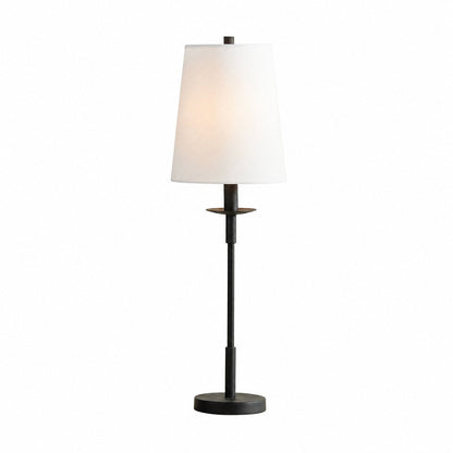 Rowan Moderne Tischlampe aus Eisen – Industrielles Bauernhaus-Leinen-Nachttisch-Leselicht