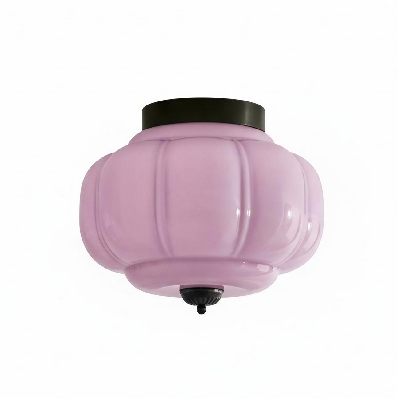 Vintage Eloise Milk Glass Flush Mount Ceiling Light - Vintage Charm Soft Glow