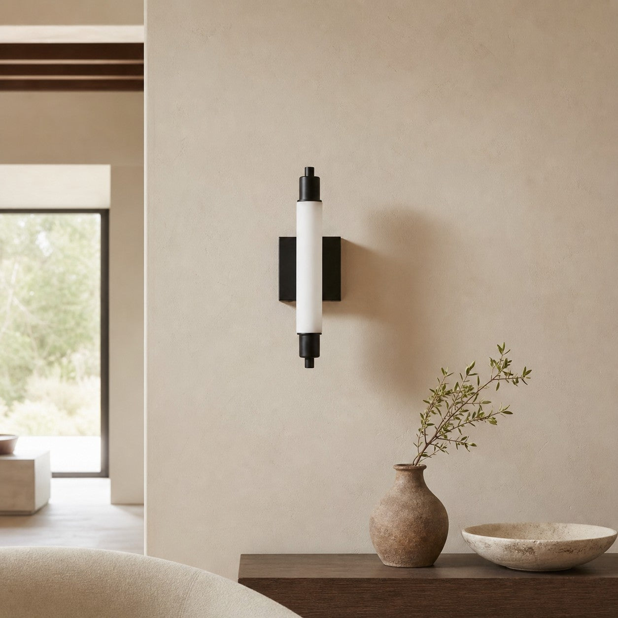 Ornato Luxe Moderne Vanity-Wandleuchte – Art-Deco-Wandleuchte mit Zylinderschirm