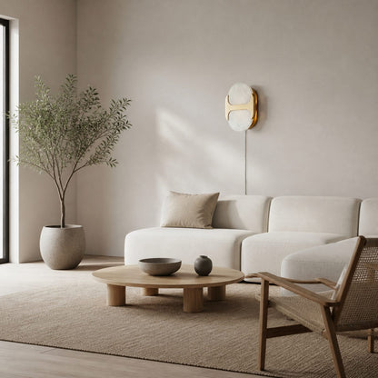 Alinara Wandleuchte – Moderne klassische Wandleuchte aus Alabaster für Luxus