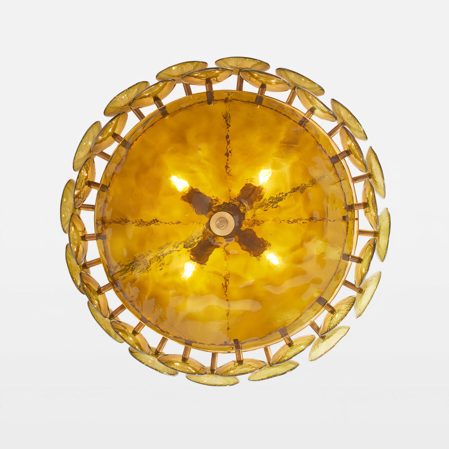 Lorenzo Halo Disc Vintage‑Modern Chandelier – Dining Room Statement Light