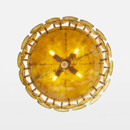 Lorenzo Halo Disc Vintage‑Modern Chandelier – Dining Room Statement Light
