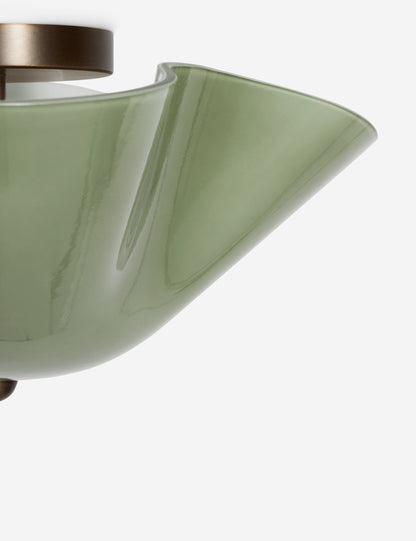 Bellina Warm Glow Sculptural Ceiling Light for Low Ceiling Areas