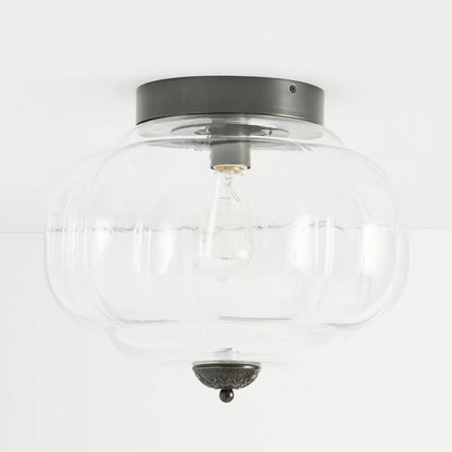 Vintage Eloise Milk Glass Flush Mount Ceiling Light - Vintage Charm Soft Glow