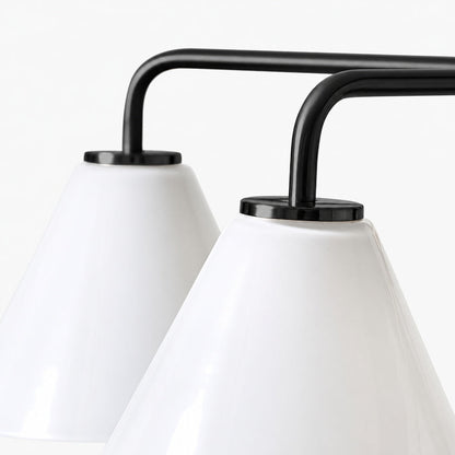 Conica Skulpturaler 5-flammiger Kegel-Kronleuchter – Moderne Glasbeleuchtung für Zuhause