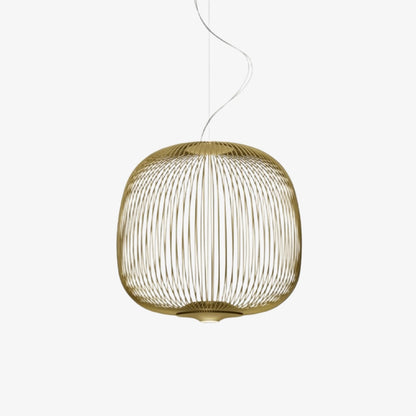 Radiloop Minimalist Suspension Lamp - Metal Lantern-Inspired Design for Dining Room N48