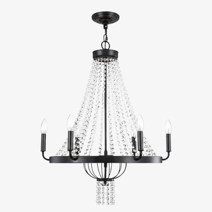 Crystallis Modern Metal Structure Crystal Chandelier - Luxury Lighting for Living Room