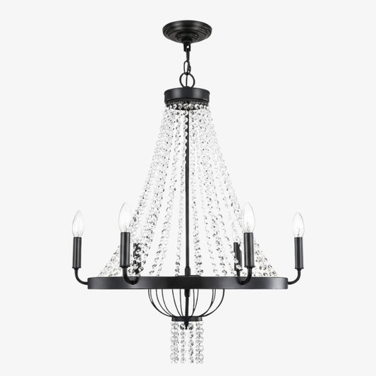 Crystallis Modern Metal Structure Crystal Chandelier - Luxury Lighting for Living Room