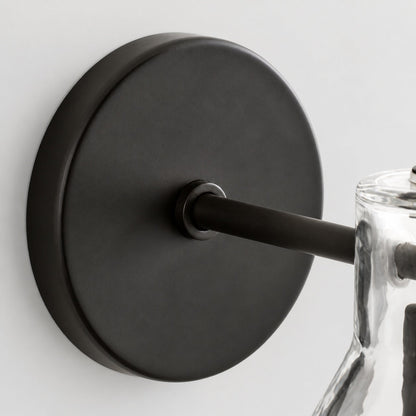 Glavira Doppel-Wandleuchte aus recyceltem Glas – Wandbeleuchtung aus Messing für den Innenbereich
