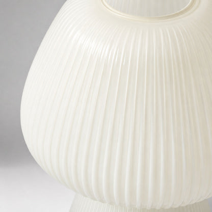 Nera Ribbed Glass Table Lamp Retro – Modern Design Glow Nightstand Accent