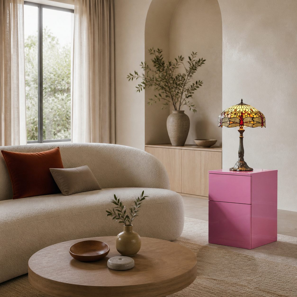 TF Harken Dekorative Juwelen-Tischleuchte - Atemberaubendes Glasdesign, perfekt für Schlafzimmer oder Wohnzimmer