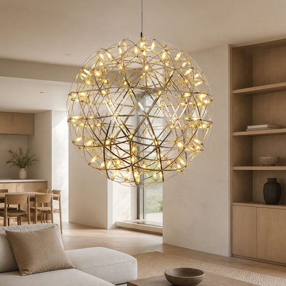 Silver Spark Ball Pendant Light