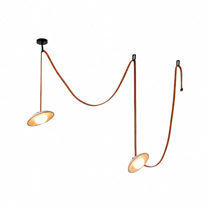 Light Rail Leather Pendant Lamp