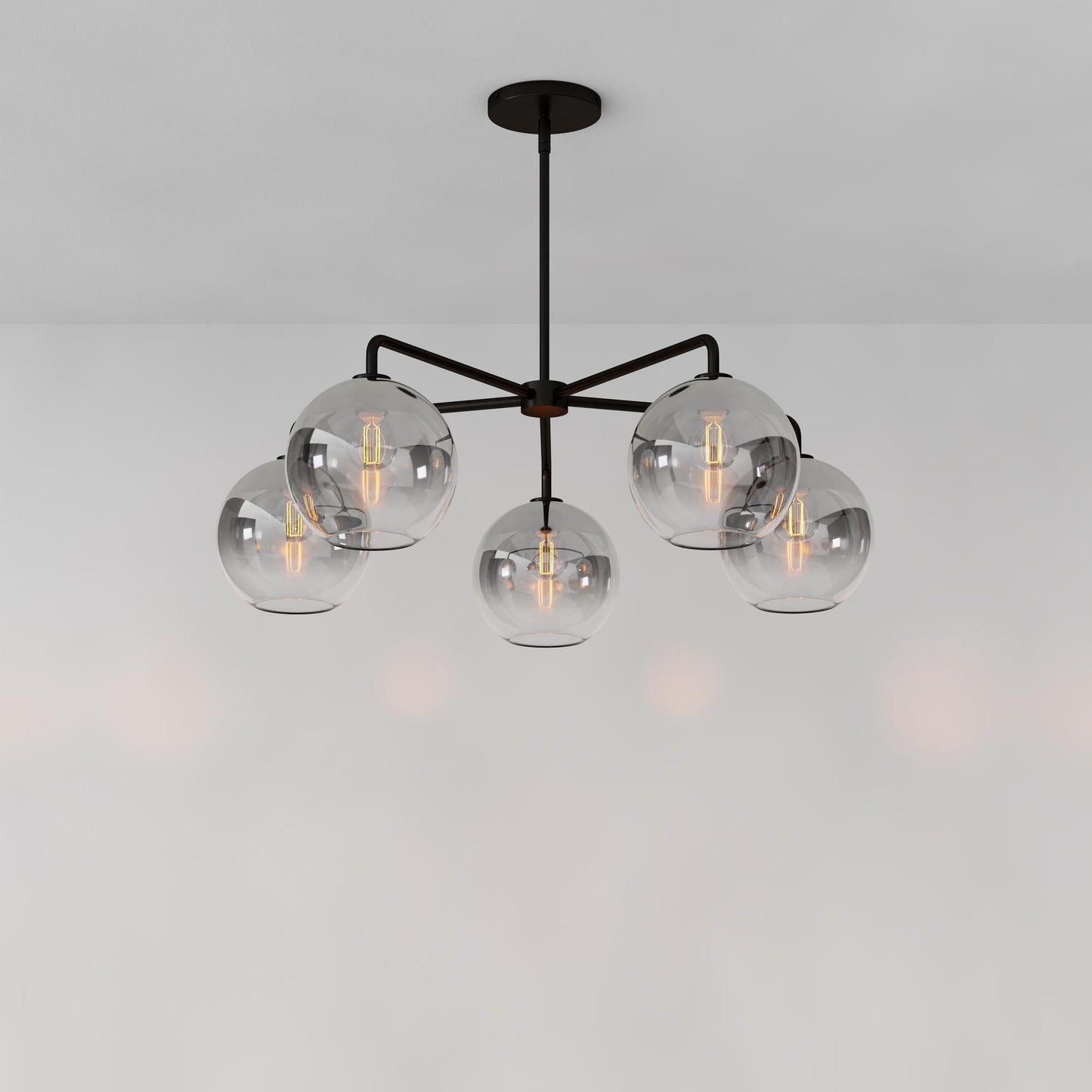 Selvion Elegant 5-Light Globe Chandelier – Modern Glass Pendant Lighting Fixture