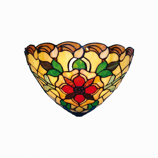 TF Angelique Vintage Floral Glass Wall Sconce – Elegant Art-Glass Design for Bedrooms & Corridors