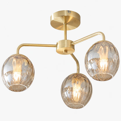 Tracian Glass Mid-Century Modern Globe Pendant Light for Dining Room