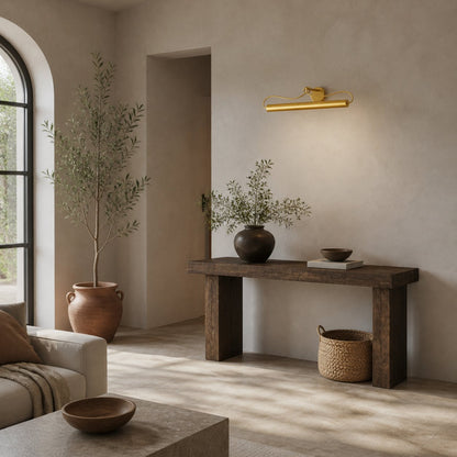 Aurix Picture Light Sconce with Curved Arm Design - Elegant Wall Lighting for Art and Living Spaces