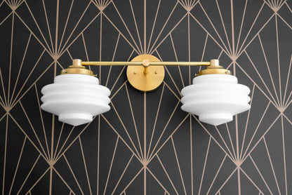 Geotower Glass Modern Wall Sconce - Glass Globe Light - Elegant Home Fixture