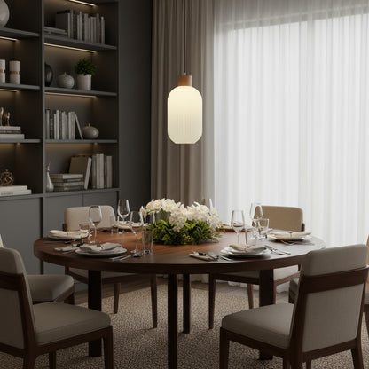 Opalyn Vintage Elegant Milky White Glass Pendant Lamp - Lighting for Dining Room