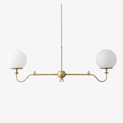 Glorica Glass Brass Chandelier Lighting - Contemporary Glass Multi-Light Hanging Fixture